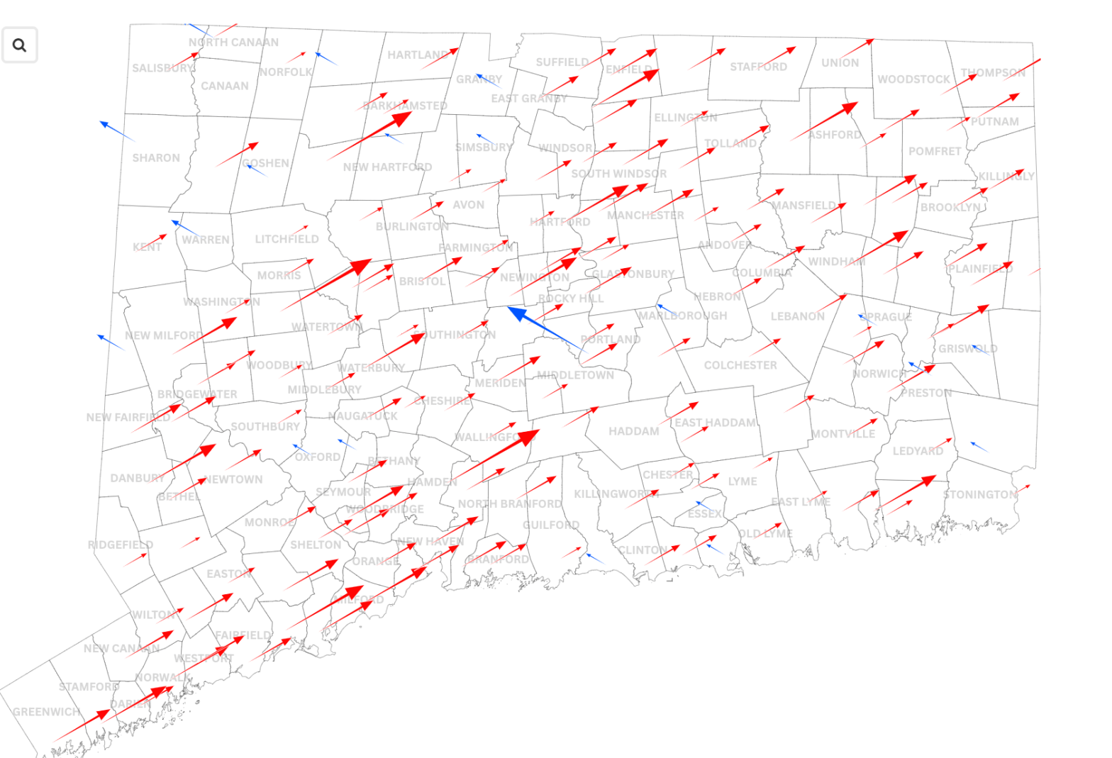Connecticut saw a shift toward the Republican party in 2024
